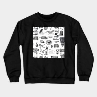 Wingbats - Gothic Miscellany in white. Crewneck Sweatshirt